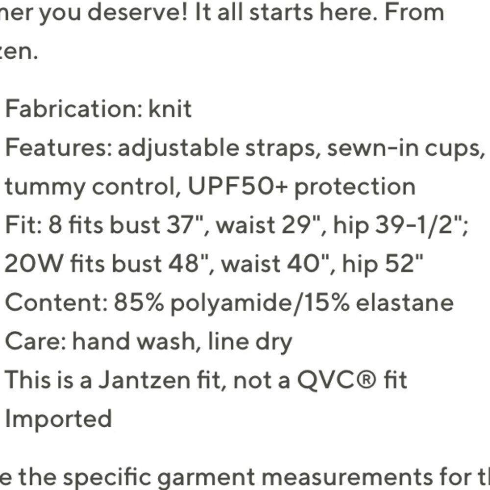 New Jantzen Teal Palm Slimming Swimsuit - Picture 13 of 14